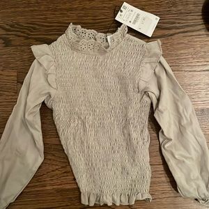 Zara girls grey dress top
